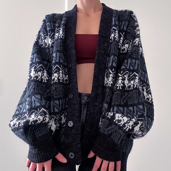 vintage alpaca cardigan 🦙 - Picture 11 of 14